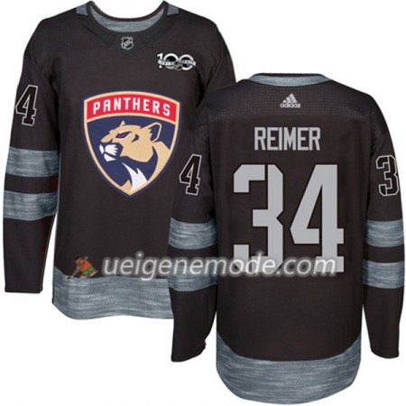 Herren Eishockey Florida Panthers Trikot James Reimer 34 1917-2017 100th Anniversary Adidas Schwarz Authentic